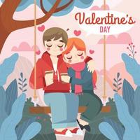 een romantische valentijnsdag voor koppels vector