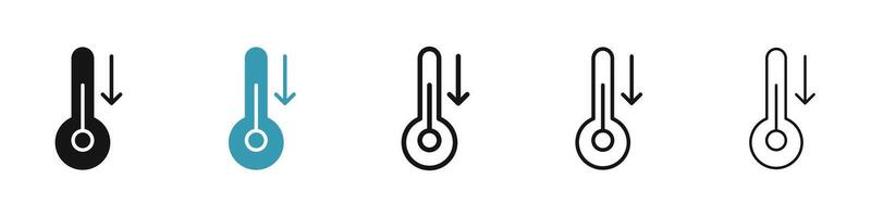 pictogram lage temperatuur vector