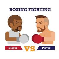 boksen vechten duel versus platte illustratie, pictogram symbool, game asset vector