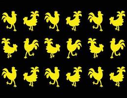 vectorontwerp als achtergrond met het motief van het kippenpatroon. ontwerpen voor het bedrukken van stoffen, quilts en grafische behoeften. moderne sjablonen. illustraties. vector