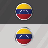 Venezuela ronde vlag sjabloon vector