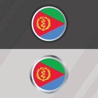 eritrea ronde vlag sjabloon vector