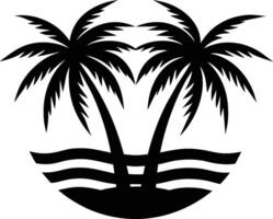 palm boom logo silhouet eps 10 vector