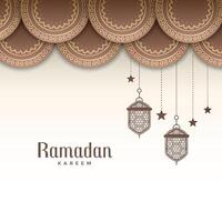 decoratief Ramadan kareem festival groet vector