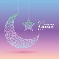 creatief maan en ster ontwerp voor Ramadan kareem en eid festival vector