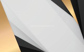 modern abstract zwart wit en gouden luxe lijnen achtergrond vector