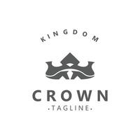 premie stijl kroon logo wijnoogst abstract symbool. Koninklijk koning icoon. modern luxe merk element vector