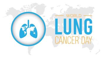wereld long kanker dag is opgemerkt elke jaar Aan augustus.banner ontwerp sjabloon illustratie achtergrond ontwerp. vector