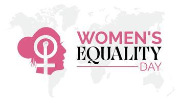 vrouwen gelijkheid dag is opgemerkt elke jaar Aan augustus.banner ontwerp sjabloon illustratie achtergrond ontwerp. vector
