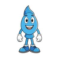 schattig water laten vallen mascotte logo voor wereld milieu dag vector