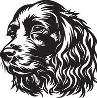 Engels cocker spaniel hond clip art, Engels cocker spaniel zwart vector