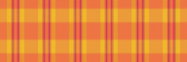 erfgoed Schotse ruit naadloos patroon, mockup textiel structuur kleding stof. het drukken achtergrond plaid controleren in rood en oranje kleuren. vector