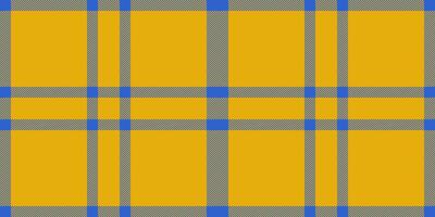 herhaling naadloos structuur tartan, interieur kleding stof controleren achtergrond. vader plaid patroon textiel in blauw en helder kleuren. vector