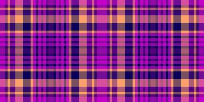 Ierland kleding stof plaid , katoen achtergrond textiel controleren. tijdschrift patroon structuur naadloos Schotse ruit in Purper en oranje kleuren. vector