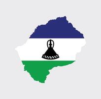 Lesotho kaart. kaart van Lesotho met nationaal vlag. vector