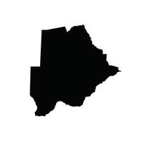 kaart van Botswana. botswana kaart Aan wit achtergrond. vector