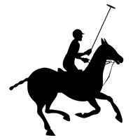 Paard polo silhouet poster vector