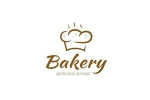 bakker chef logo icoon ontwerp met hoed chef grafisch vorm voor bakkerij bedrijf logo identiteit vector