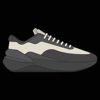 sportschoenen schoenen voor opleiding, sportschoenen schoen illustratie. sportschoenen kleur vol. vector