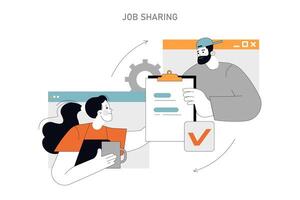 baan sharing concept illustratie vector