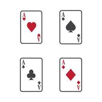 poker kaart logo het gokken spel ontwerp gemakkelijk symbool sjabloon ontwerp vector