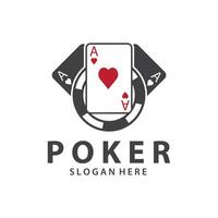 poker kaart logo het gokken spel ontwerp gemakkelijk symbool sjabloon ontwerp vector