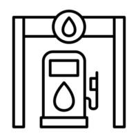 benzinestation lijn icoon vector