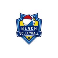 strand bal insigne logo ontwerp vector
