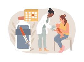 zuigeling en kind vaccinatie geïsoleerd concept illustratie. vector