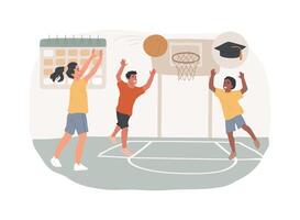 basketbal kamp geïsoleerd concept illustratie. vector