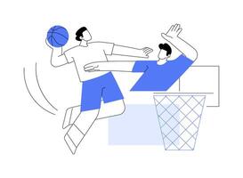 basketbal toernooi geïsoleerd tekenfilm illustraties. vector