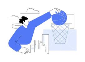 solo basketbal boren geïsoleerd tekenfilm illustraties. vector