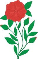 illustratie van hibiscus roos ontwerp Aan een wit achtergrond vector