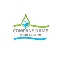 laten vallen van water logo ontwerp sjabloon schoon water filtratie vector