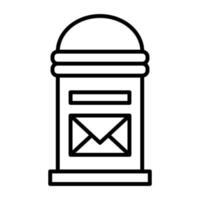 mailbox lijn icoon vector