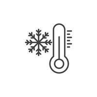 pictogram lage temperatuur vector