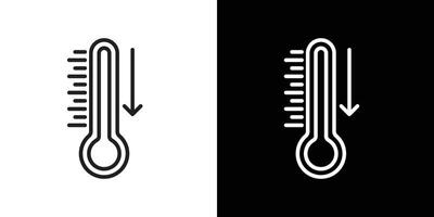 pictogram lage temperatuur vector