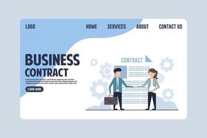 bedrijf contract Diensten - professioneel webpagina ontwerp vector