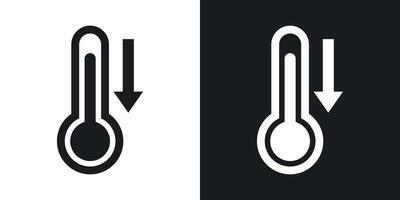 pictogram lage temperatuur vector