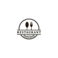 restaurant logo sjabloon op witte achtergrond vector