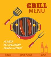 bbq grill poster vector