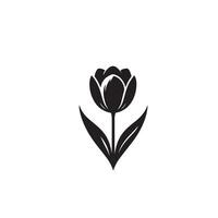 tulp bloem silhouet. bloem illustratie, tulp bloem logo Aan wit achtergrond. vector