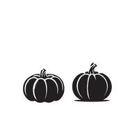 pompoen silhouet. pompoen groente illustratie Aan wit achtergrond. pompoen logo, pompoen zwart icoon vector