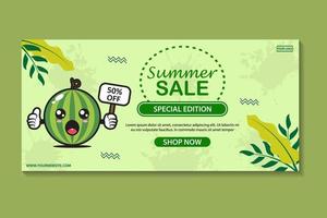 tropische zomer verkoop banner sjabloon collectie vector