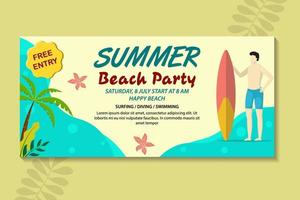 tropische zomer strandfeest banner sjabloon collectie vector