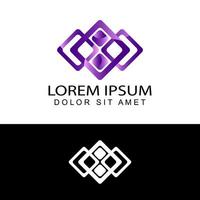 moderne vierkante logo sjabloon ontwerp vector in geïsoleerde achtergrond