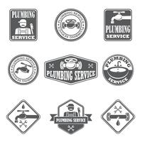 Sanitaire dienstbadges vector