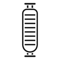 vereenvoudigd zwart en wit icoon van een centrifuge buis vector