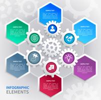 Versnellingen papier infographics vector