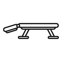 zwart en wit gymnastiek pommel paard icoon vector